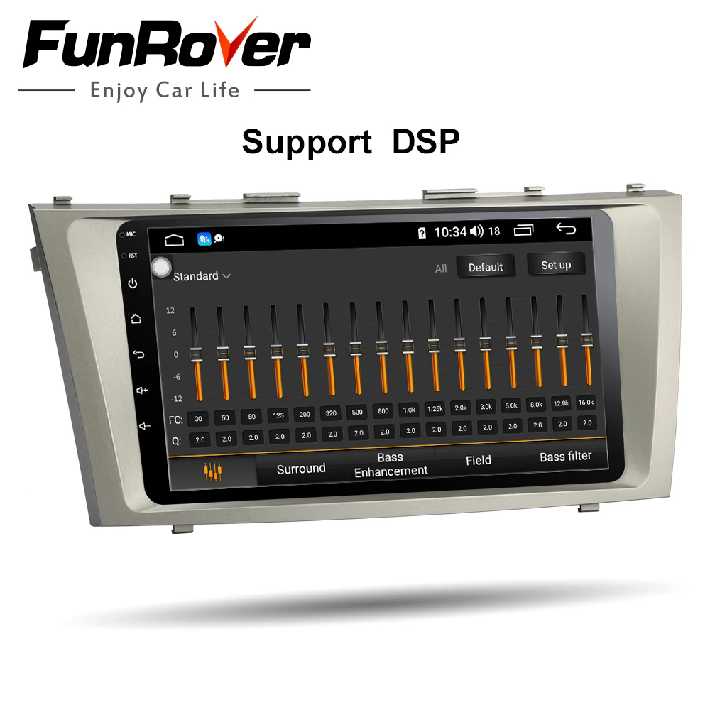 Funrover Android9.0 2din автомобильный dvd gps плеер для Toyota Camry 2008 2009 2010 2011 радио navi навигация