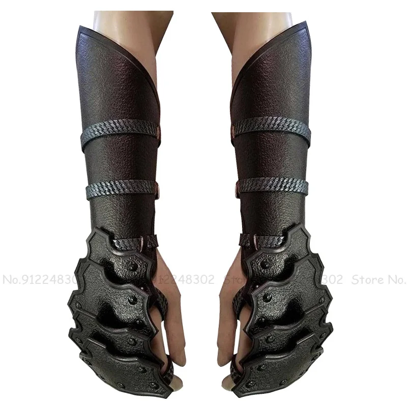 

Women Men Medieval PU Leather Armor Bracer Viking Warrior Knight Larp Arm Rivet Gloves Steampunk Retro Archer Handguards Costume