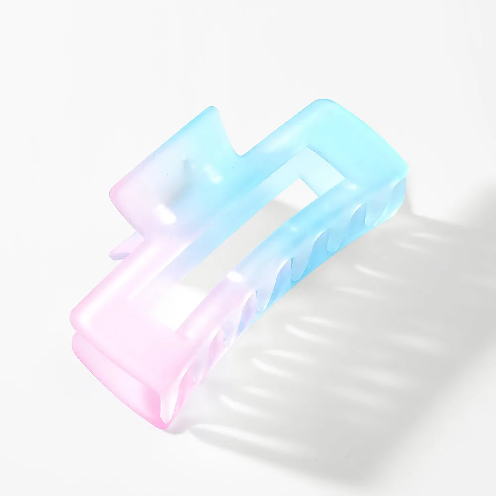 

Fashion Tie-dye Blue Pink Acrylic Plastic Hair Claws 10.5cm Geometric Crab Clamp Fantasy Hair Clip Women Hair Holder Accessories