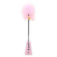 leather print riding crop paddle pink feather horse whip flogger with gold bell restraint fetish adult couples sex toys