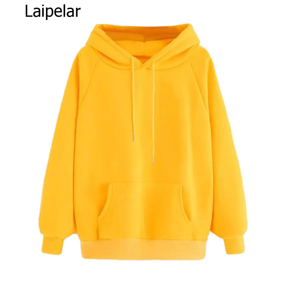 

Sweatshirt 2020 Women's Casual Solid Hooded Pocket Long Sleeve Pullover Sweatshirt Top Blouse For Female