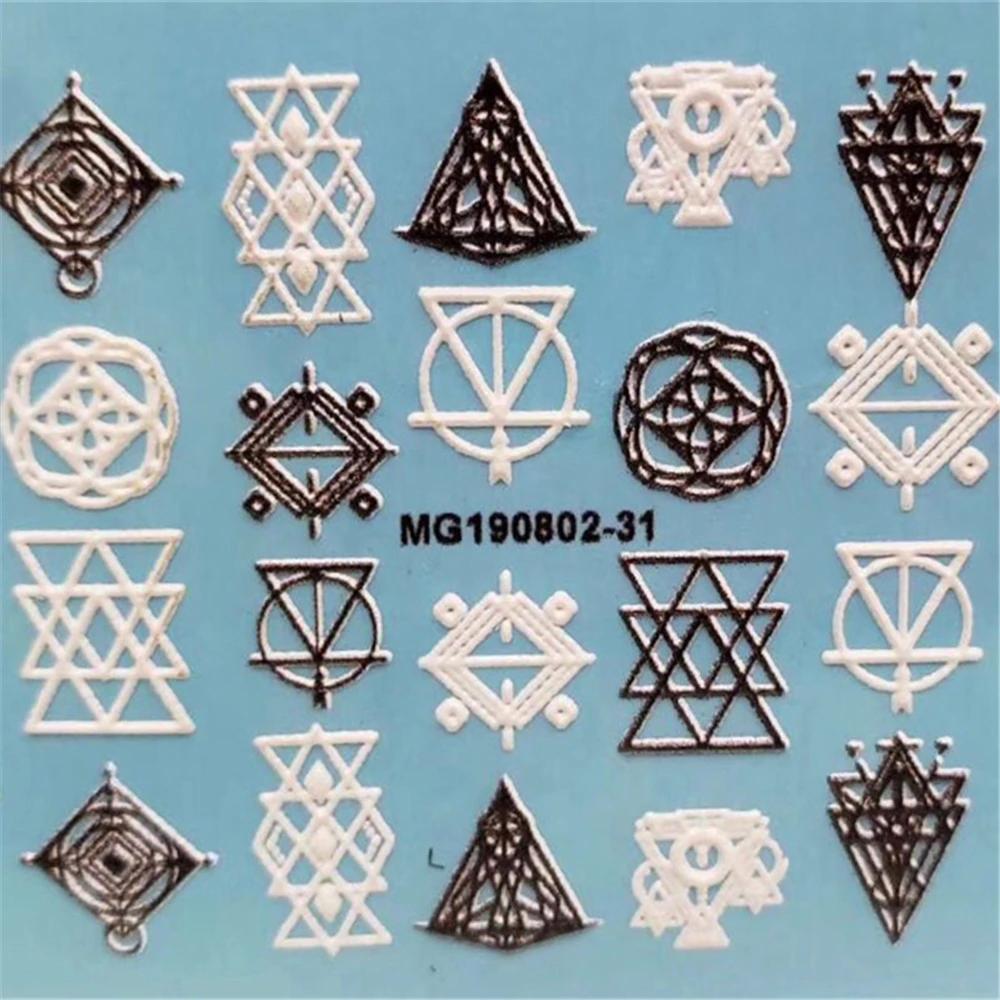 Горячая Распродажа 3D новые акриловые гравированные наклейки для ногтей черная