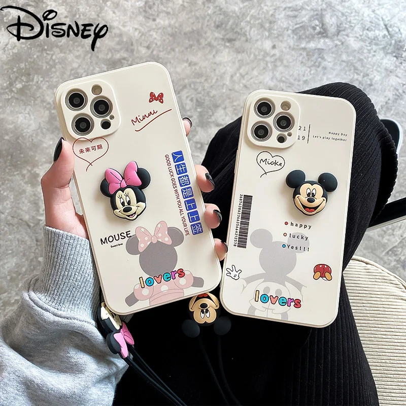 

Disney Mickey Minnie Cute for IPhone 12/12p/11/7p/8p/7/8/se/xr/x/xs/xsmax/11p/12pm/11pm/12mini/se Couple Phone Case Cover