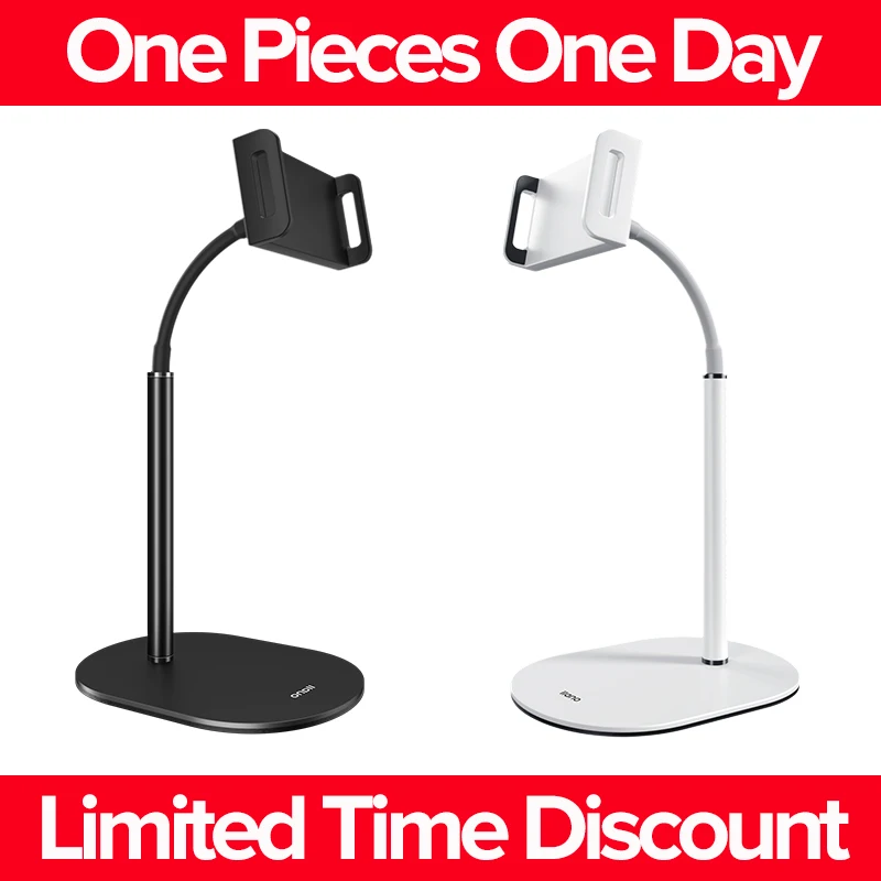 

LLANO Tablet Stand Holder Clip For iPad Pro 11 10 9.7 10.2 Xiaomi Samsung iPhone Phone Lazy Flexible Long Arm Gooseneck Bracke