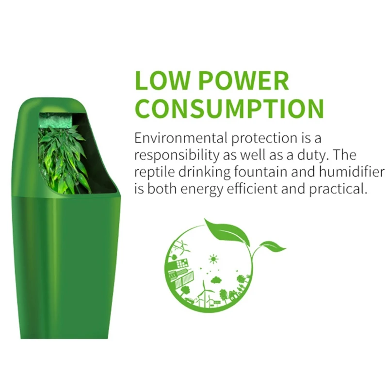 

Automatic Reptile Drinking Fountain Humidify Lizard Water Food Dispenser Feeding Dropshipping