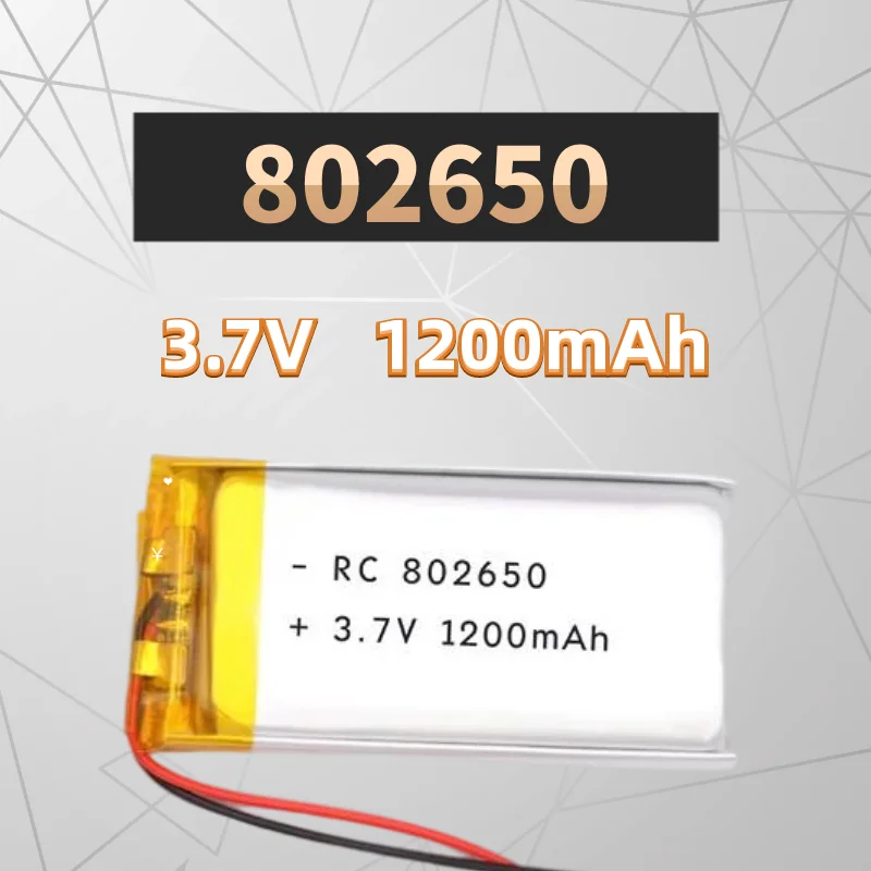 

New 802650 1200mAh 3.7V Polymer Lithium Rechargeable Battery for Sounder Camera Records The Navigator Digital