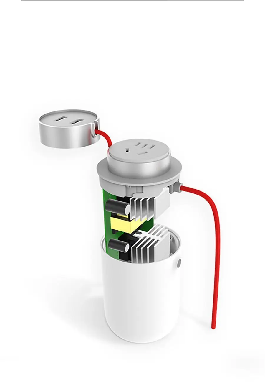 Xiaomi Mijia 100w портативный автомобильный источник питания Dc 12v к Ac 220v с 5 v/2.4a двумя портами Usb Инвертер автомобильного зарядного устройства конвертер