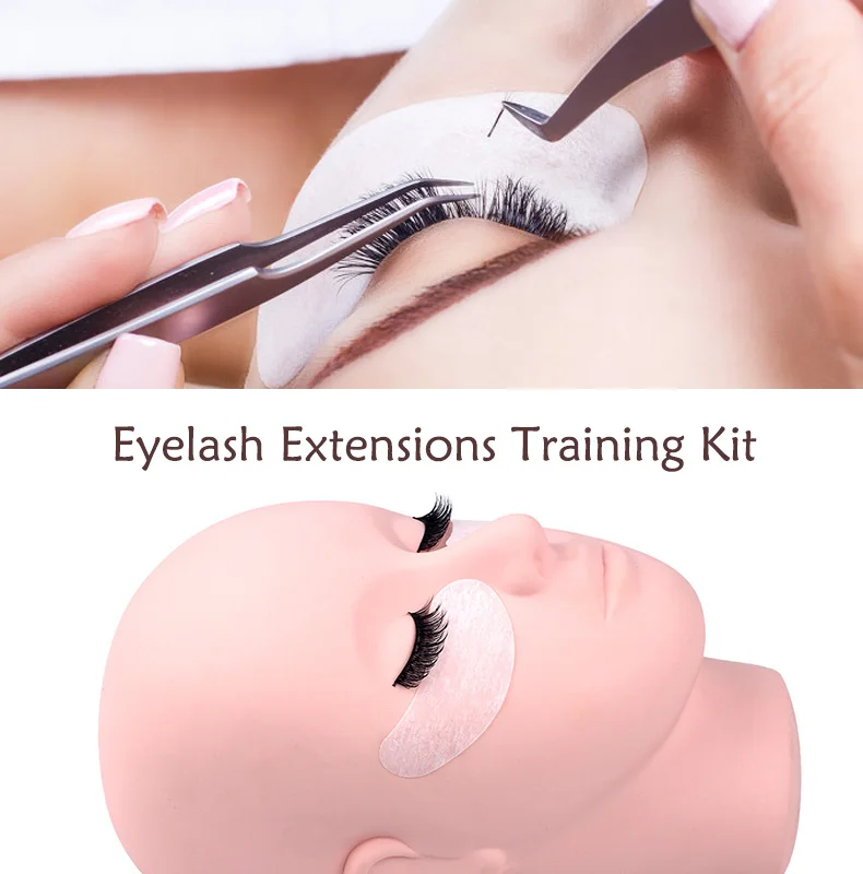 Thinkshow Eyelash Extension Training Kits False Eyelashes Grafting Practice Set Fake Eye Lashes Mannequin Dropshipping Makeup