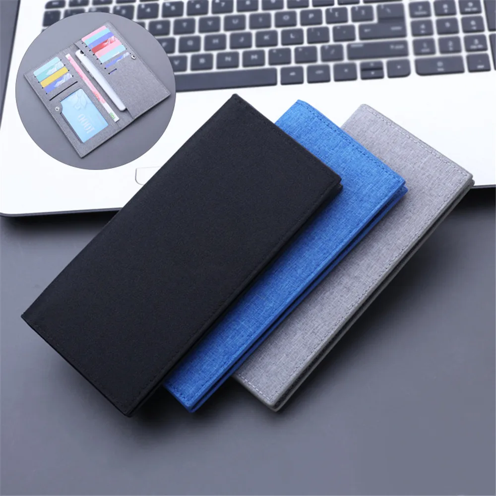 Модные деловые кошельки для мужчин 1 шт. длинный холщовый Кошелек монет держатель