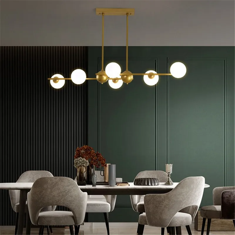 Стеклянный подвесной светильник в скандинавском стиле для гостиной столовой