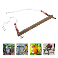 1pc grinding claw parrot hanging perch wood bird cage plaything bird