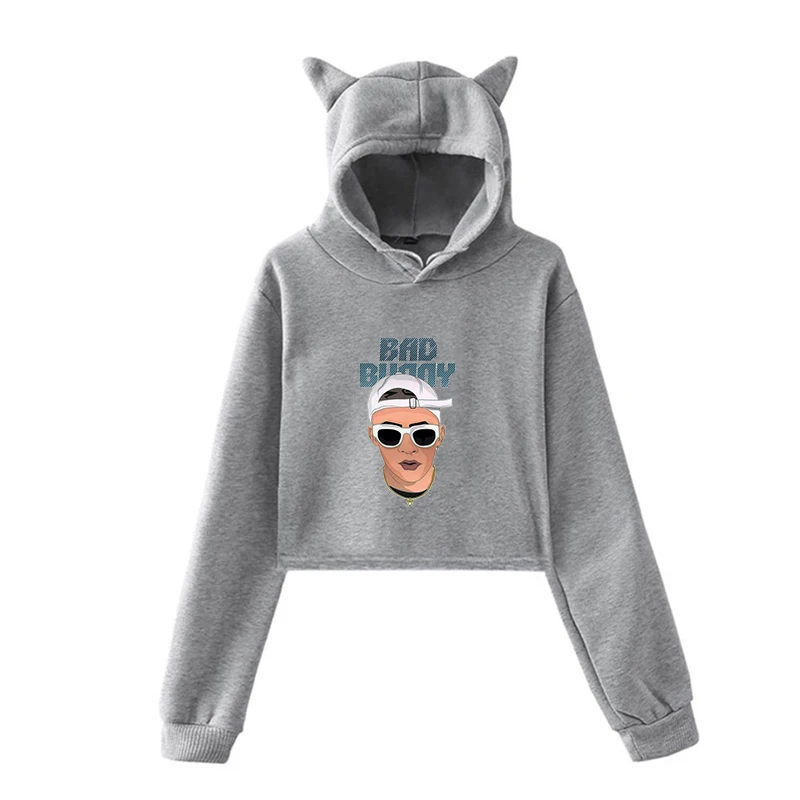 

Bad Bunny Hoodie Women Girls Printed Teens Long Sleeve Hoodie Fashion Casual Teens Cotton Hoodies Sweatshirts Tops Pullover