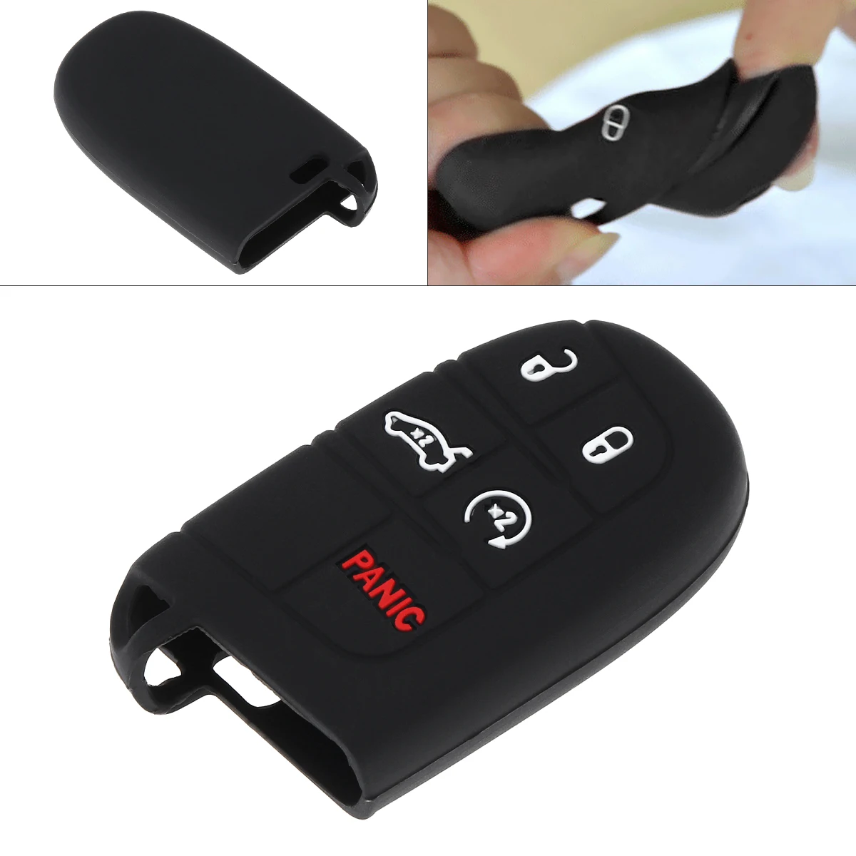 5 кнопок силиконовый чехол для ключей автомобиля с прямой пластиной защитный