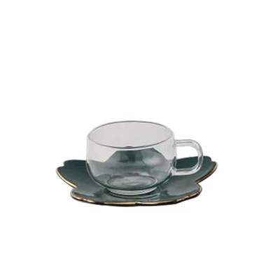 Cup Чайник с цветами с подсвечником, европейский стиль керамики, чайные чашки и блюдца, послеобеденный черный чайный сервиз, чайный горшок - Цвет: Cup