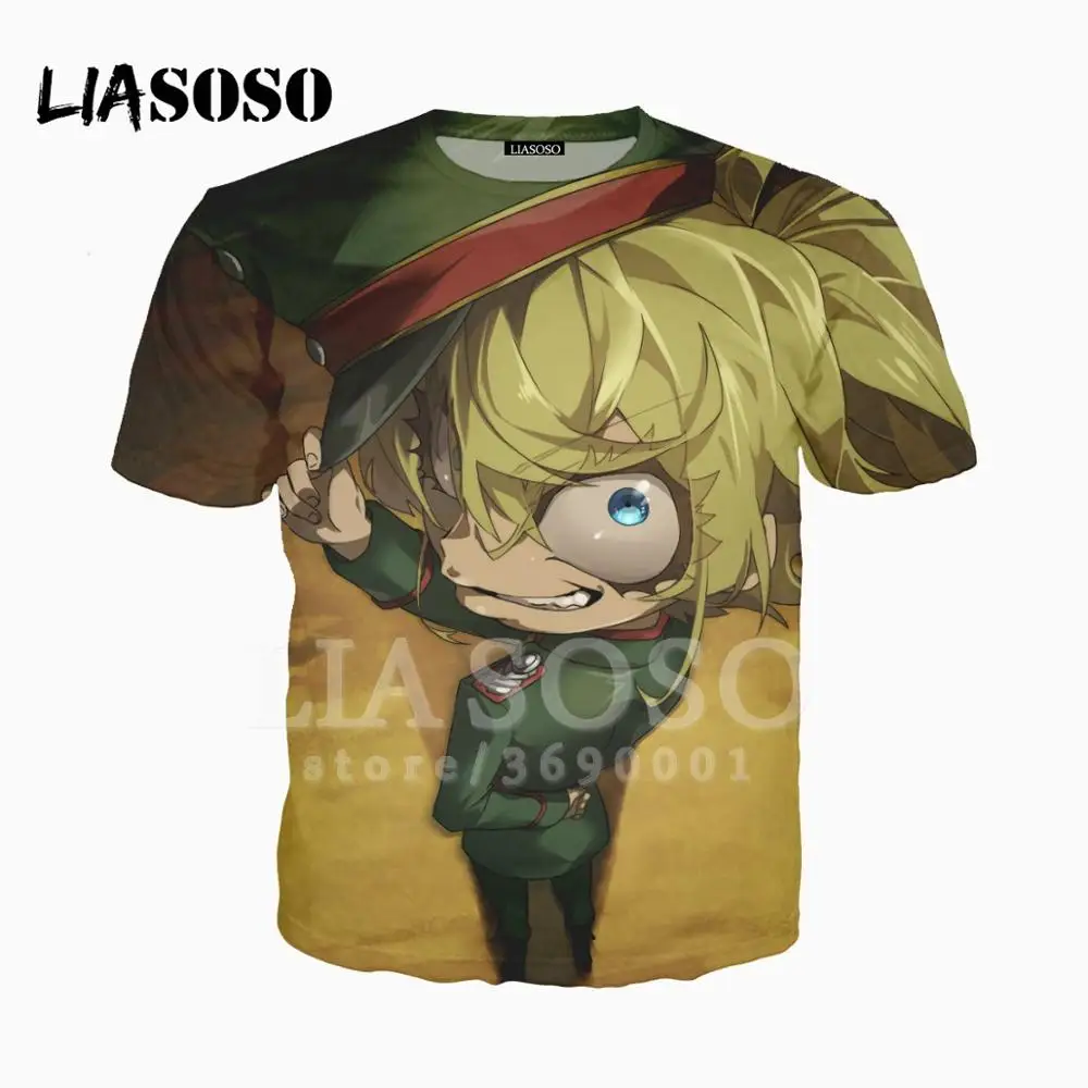 LIASOSO 3D принт для женщин мужчин война аниме Youjo Senki Таня дегуречафф каваи девочек