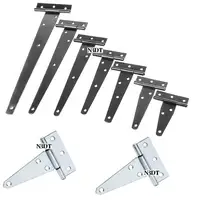 12Pcs 2" 3" 4" 5" 6" 8" 10" Black White Zinc Tee T Strap Hinge For Wooden Fence Shad Gate Barn