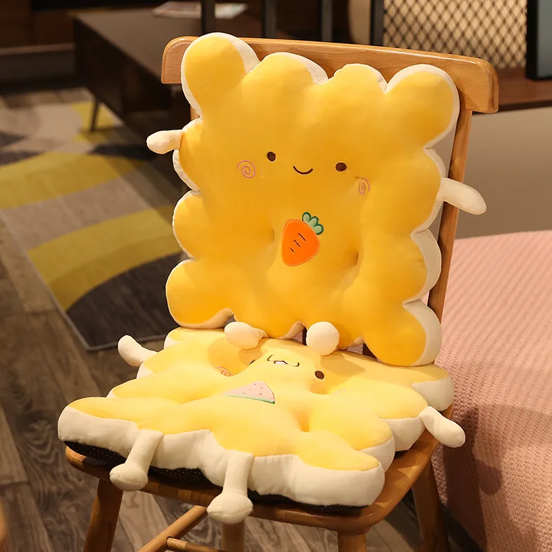

Cartoon Food Cushion Biscuit Plush Doll Kawai Sofa Chair Seat Pillow Sleeping Toy For Children Grownups Gift