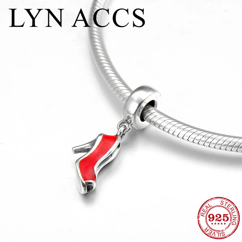 Женские красные туфли на высоком каблуке из стерлингового серебра 925 пробы с