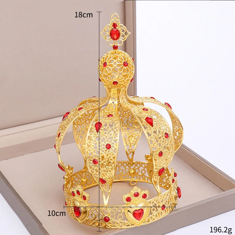 Корона для торта FORSEVEN золотого цвета тиара корона украшение свадебный цветок