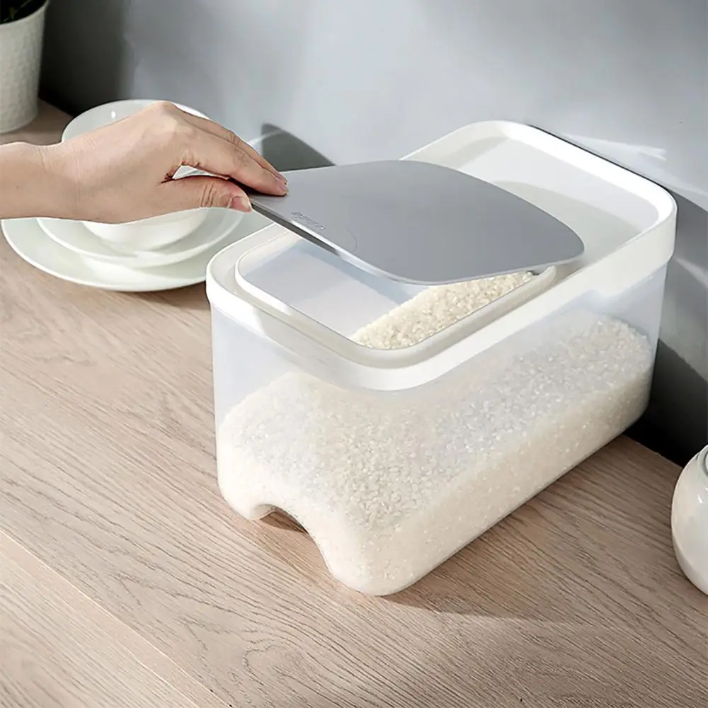 Кухонное ведро для риса 5 кг бытовой влагостойкий герметичный цилиндр с шкивом