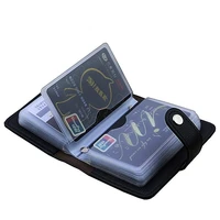 2021 new pu leather function 24 bits card case business card holder men women credit passport card bag id passport card wallet