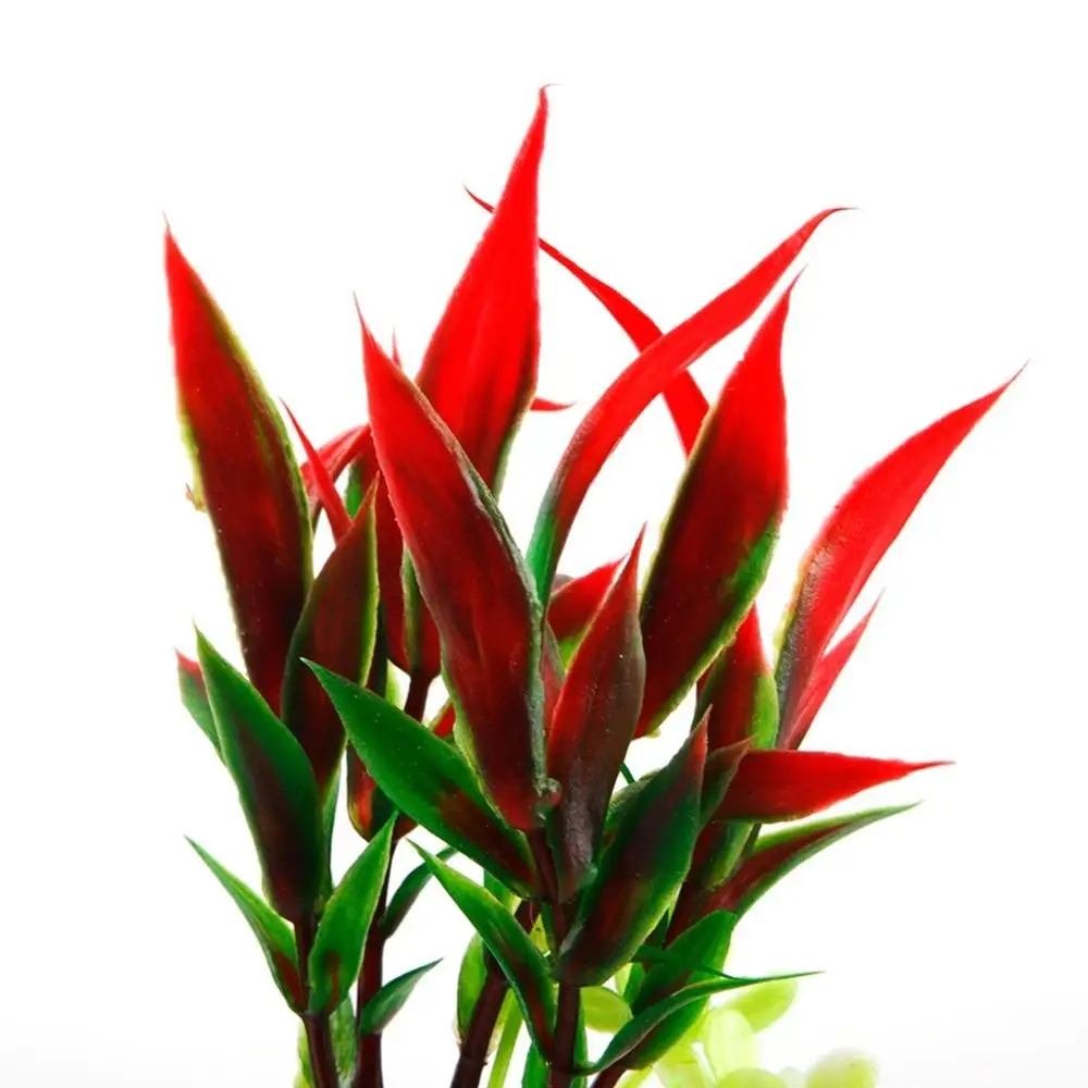 Аквариумная искусственная пластиковая трава для воды керамическая основа