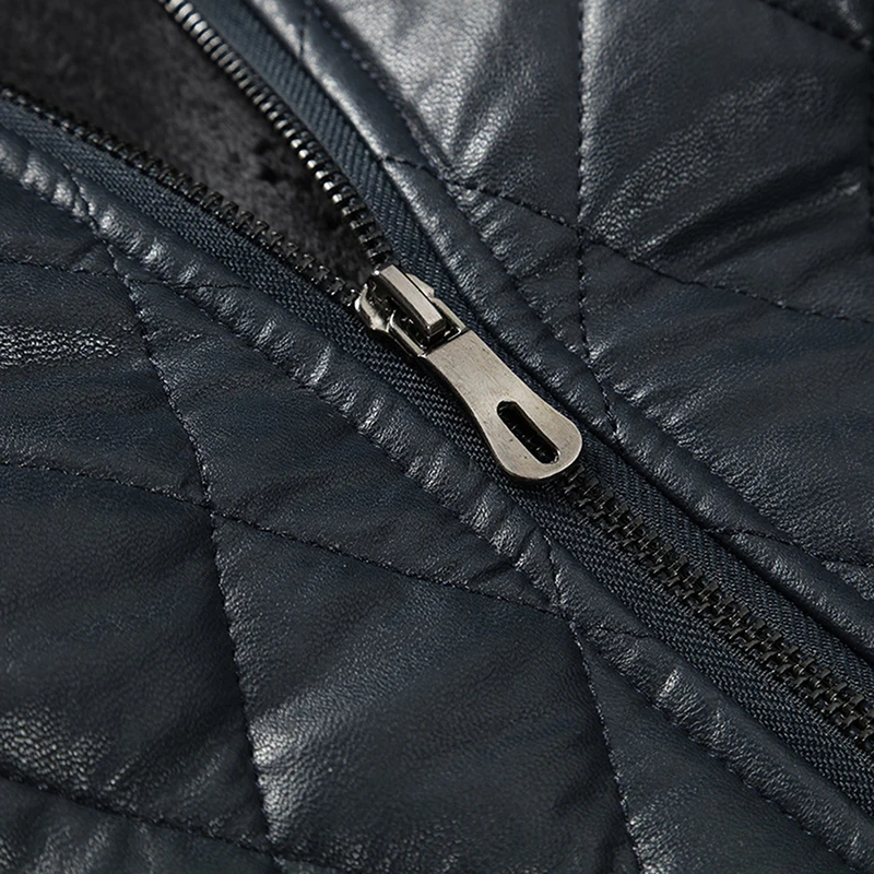 

Autumn Winter Men's Casual Zipper PU Leather Jacket Motorcycle Leather Jacket Men Leisure Clothing Men's Slim Leather Jacket