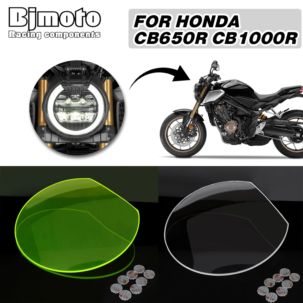 

New Motorcycle ABS Headlight Screen Protective Cover For HONDA CB650R CB1000R 2018-2021 Clear /Grass Green