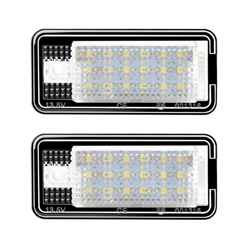 

2pcs 18 LED 6500K License Number Plate Light Lamp For A3 S3 A4 S4 A6 C6 A8 S8 Q7 MOLE