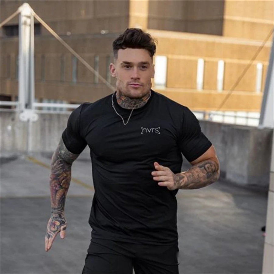 Футболка мужская для фитнеса быстросохнущая футболка отдыха и тренировок с