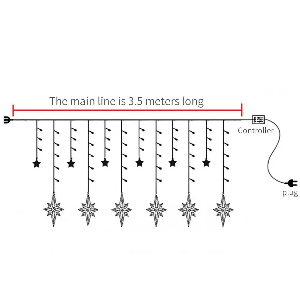 Сказочная гирлянда PolarisLamp с евровилкой 8 режимов | Лампы и освещение