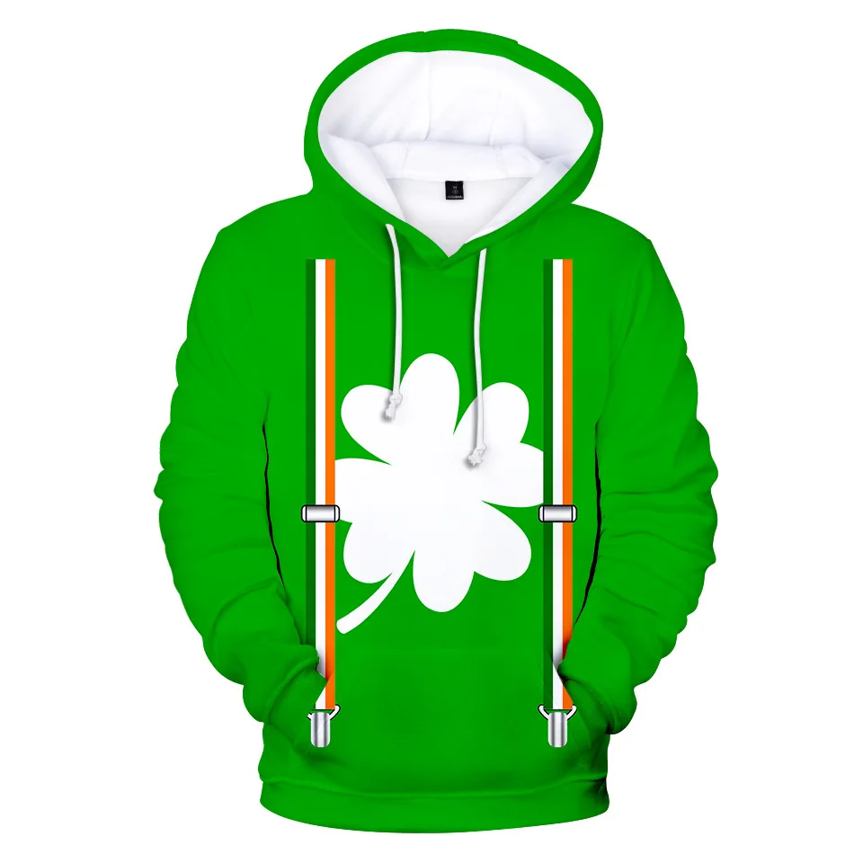 St. Patrick. sDay/зеленая шляпа ирландский фестиваль толстовки с капюшоном для