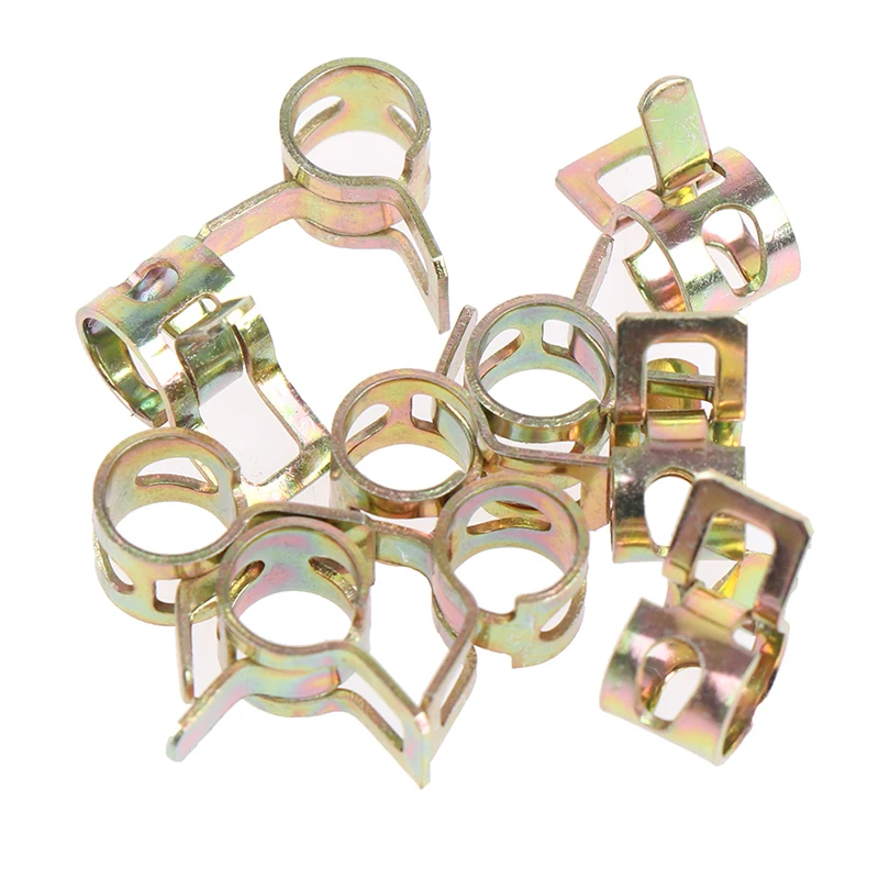 

10Pcs Spring Band Fuel Hose Clips Silicone Pipe Clamp Reusable Optional Clamp 6mm 7mm 8mm 9mm 10mm
