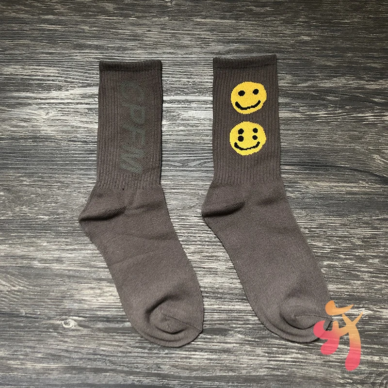 

Kanye West CPFM Couples Socks Men Women Double Smiley Earth Color High Quality Cotton Sports Socks CPFM Ins Tide In Tube Sock