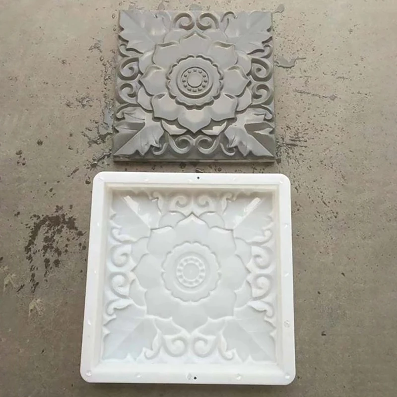 Garden Walk Pavement Mold DIY Cement Mold Pavement Stone Mold Stepping Stone Mold Reusable Concrete Mold for Patio