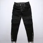 Мотоциклетные брюки MKL650 Rock Can Roll из натуральной козьей кожи, винтажные стильные прочные замшевые брюки