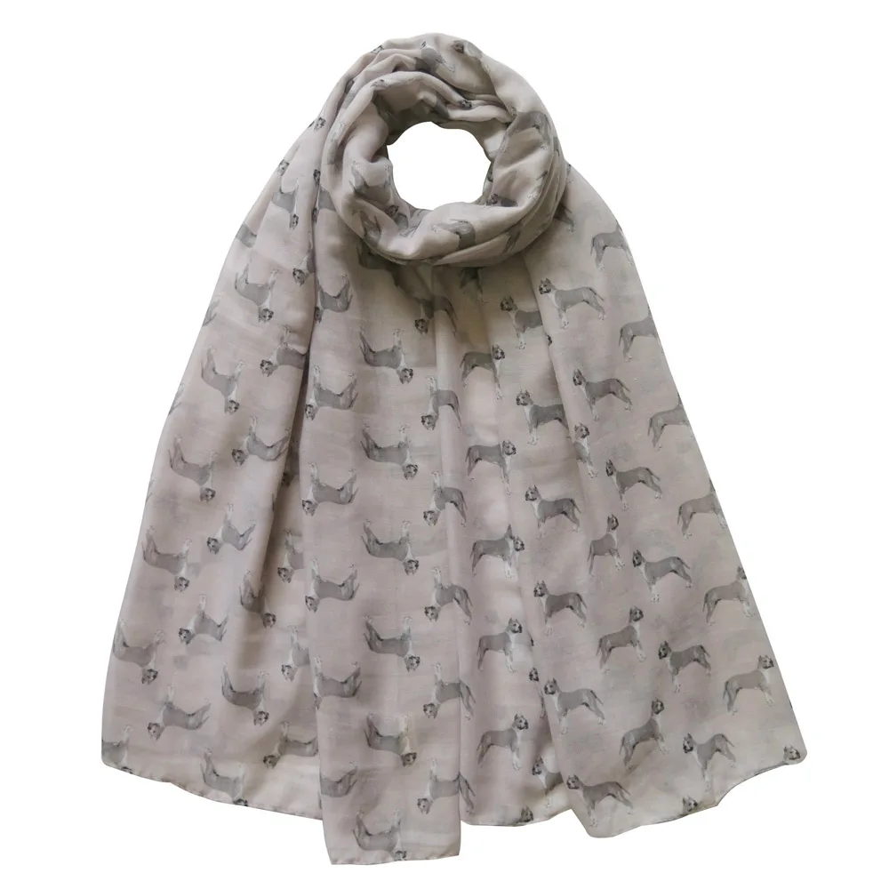 Американский стаффордширский терьер с принтом собаки женский Шарф Шаль Обертывание мягкий легкий для всех сезонов