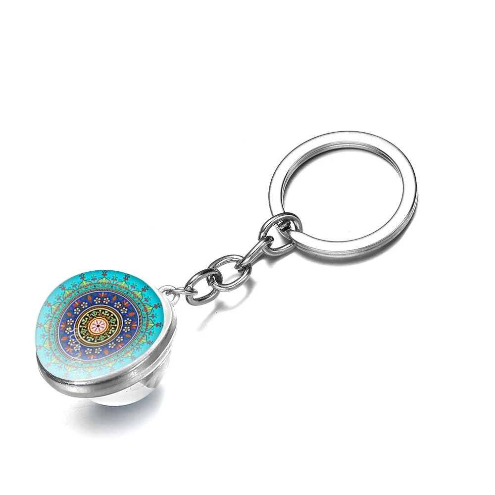 Индийский винтажный брелок с рисунком мандалы буддистский цветок жизни