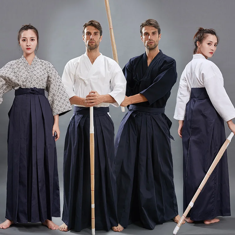 

Kendo Uniforms Martial Arts Clothing Kendo Aikido Hapkido Martial Arts Keikogi and Hakama Suit Men Women high quality Taekwondo