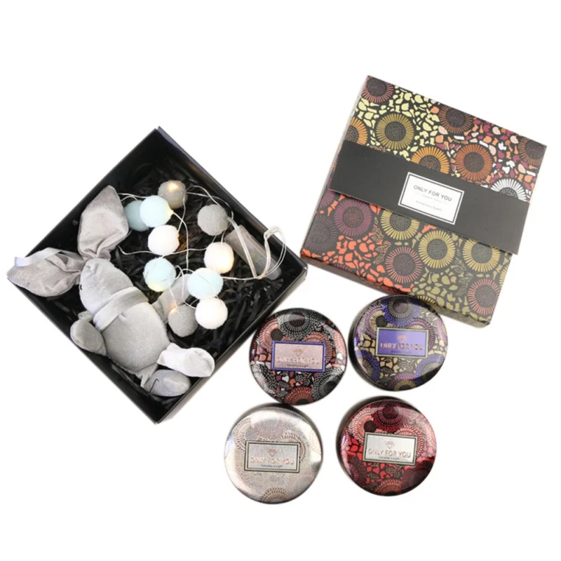 Свеча для ароматерапии набор в романтической подарочной коробке 4 шт.