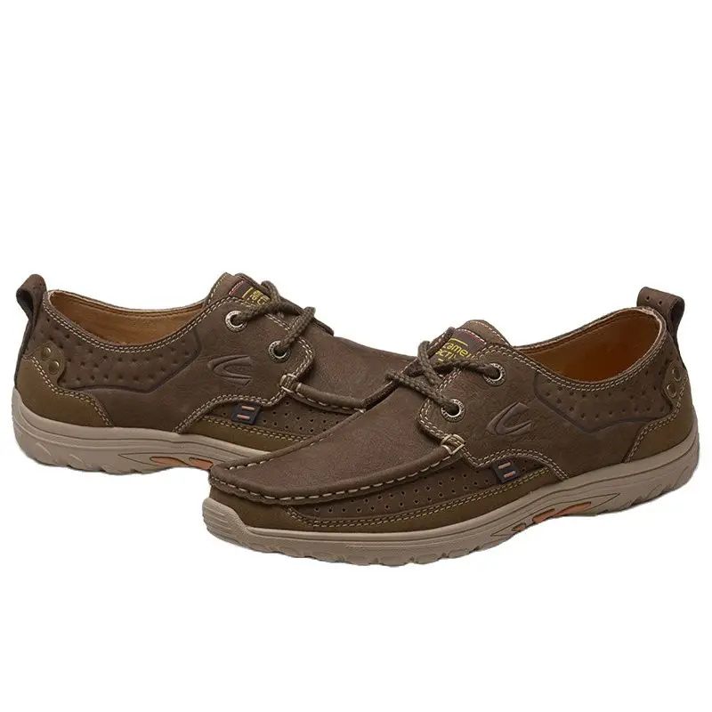 Camel/повседневная мужская обувь для вождения мужские лоферы ручной работы из