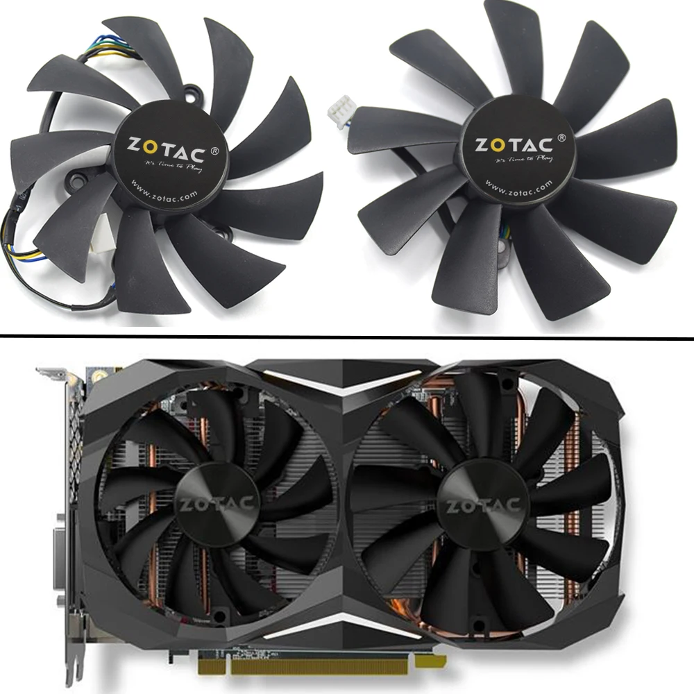 100 мм GAA8S2H GAA8S2U GTX1070TI мини 4-контактный кулер вентилятор для ZOTAC GeForce GTX 1080 GTX 1070 Ti Mini GTX 1060 AMP Edition 6 Гб карта