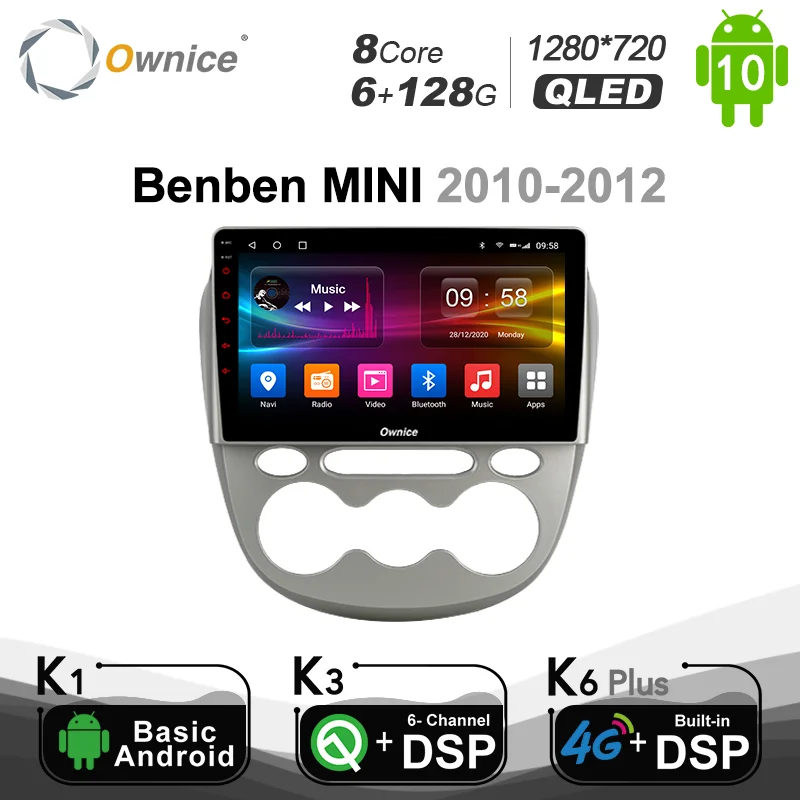 Ownice IPS экран Android 2010 Восьмиядерный автомобильный навигатор радио для Benben MINI 2012 128 4G