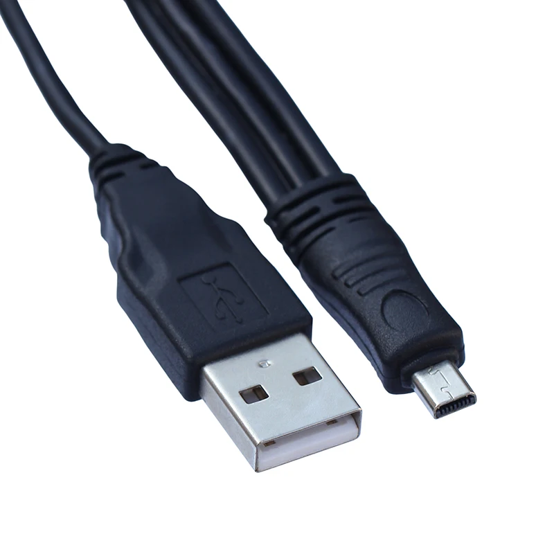 Фотокамера Mini 8 Pin USB кабель передачи данных с видео AV RCA двойной