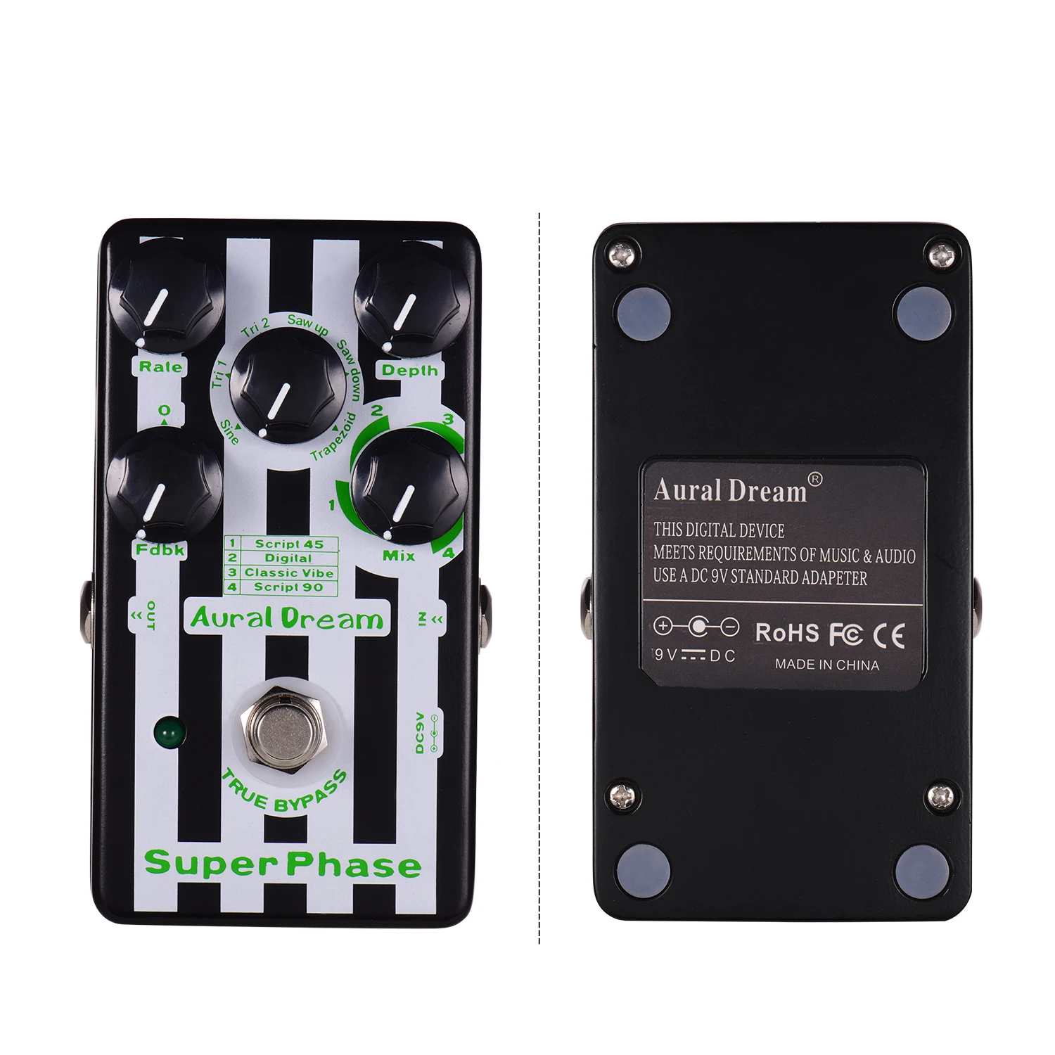 Слуховой мечта супер фазы PhaserDigital Задержка гитары педаль эффектов 4 режима