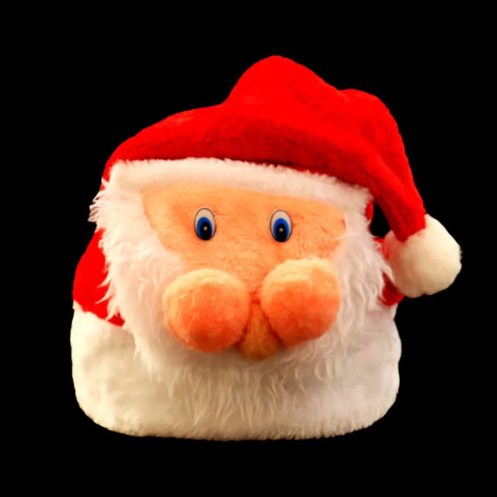 Новая мягкая Рождественская шапка из плюша для вечеринки малышей шляпы Санта
