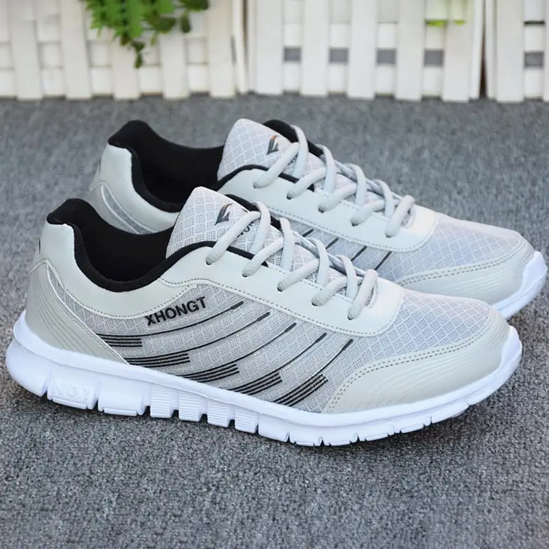 Casual shoes men sneakers 2019 mans footwear fashion breathable mesh lace-up lightweight vulcanize |