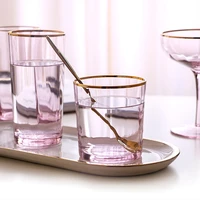 phnom penh pink crystal glass juice cup creative home beverage milk coffee diamond cup christmas gift glass water cup