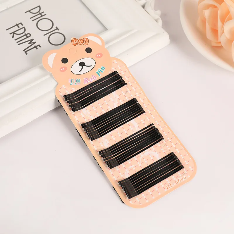 38 шт./упак. Медведь Кролик милые девушки черный сплав прямые волны базовые