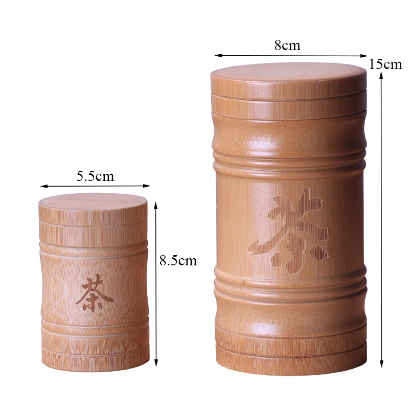 Бамбуковая банка для чая ручной работы кухонная специй герметичные банки